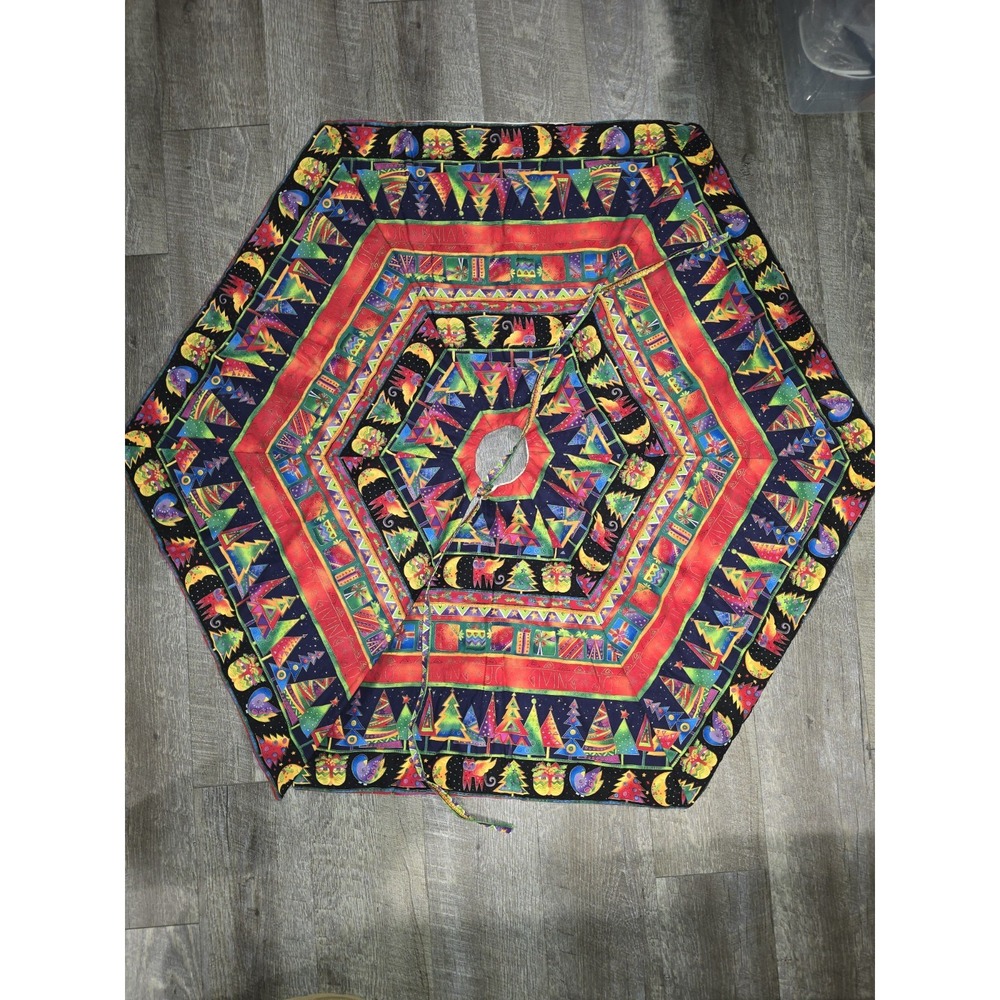 Laurel Burch Holiday Collection Cat Christmas Tree Skirt Clothworks OOP 36"